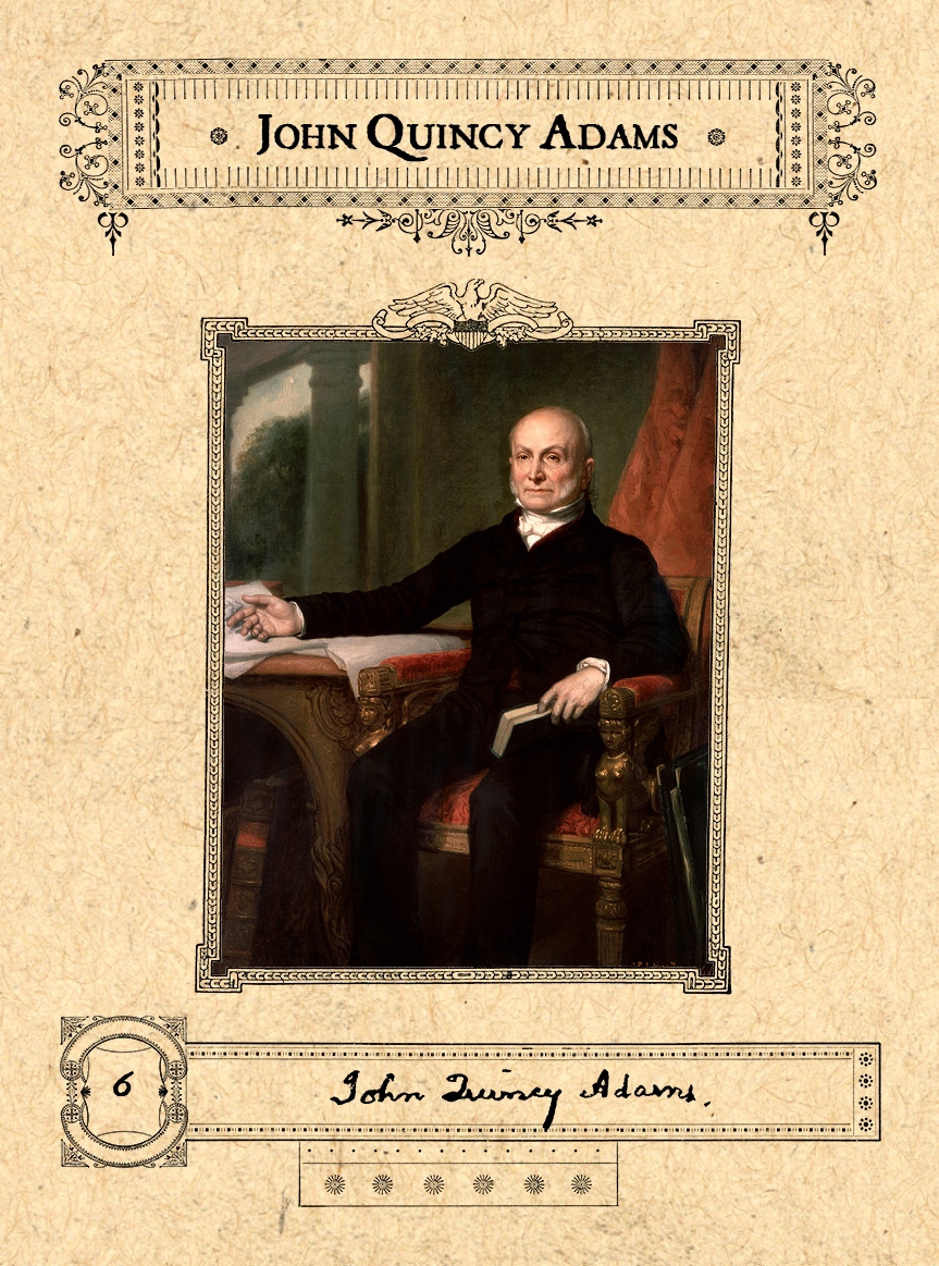 #OTD Feb.23,1848 #JohnQuincyAdams died. Perhaps the best political resume of any #president. He served as Secretary of State, US House of Rep, MA. Senate, Ambassador to many nations, author of #MonroeDoctrine. (His parents were kind of famous too...) #heritagecards #tradingcards