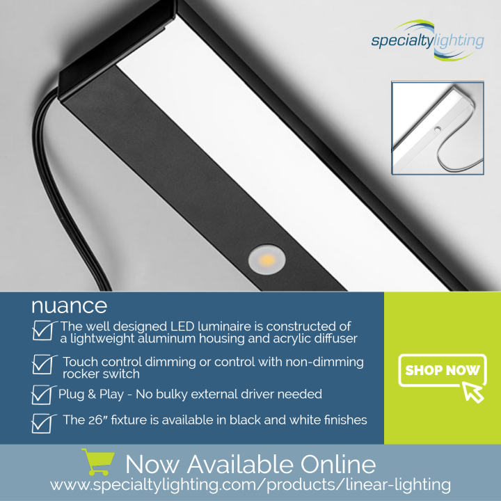 specialtylight's tweet photo. Nuance makes an ideal undercabinet lighting solution. #LED #dimmingoption #plugandplay #nodriverneeded #linear https://t.co/Bp5PyT85C8 https://t.co/yqdOy6BCpe