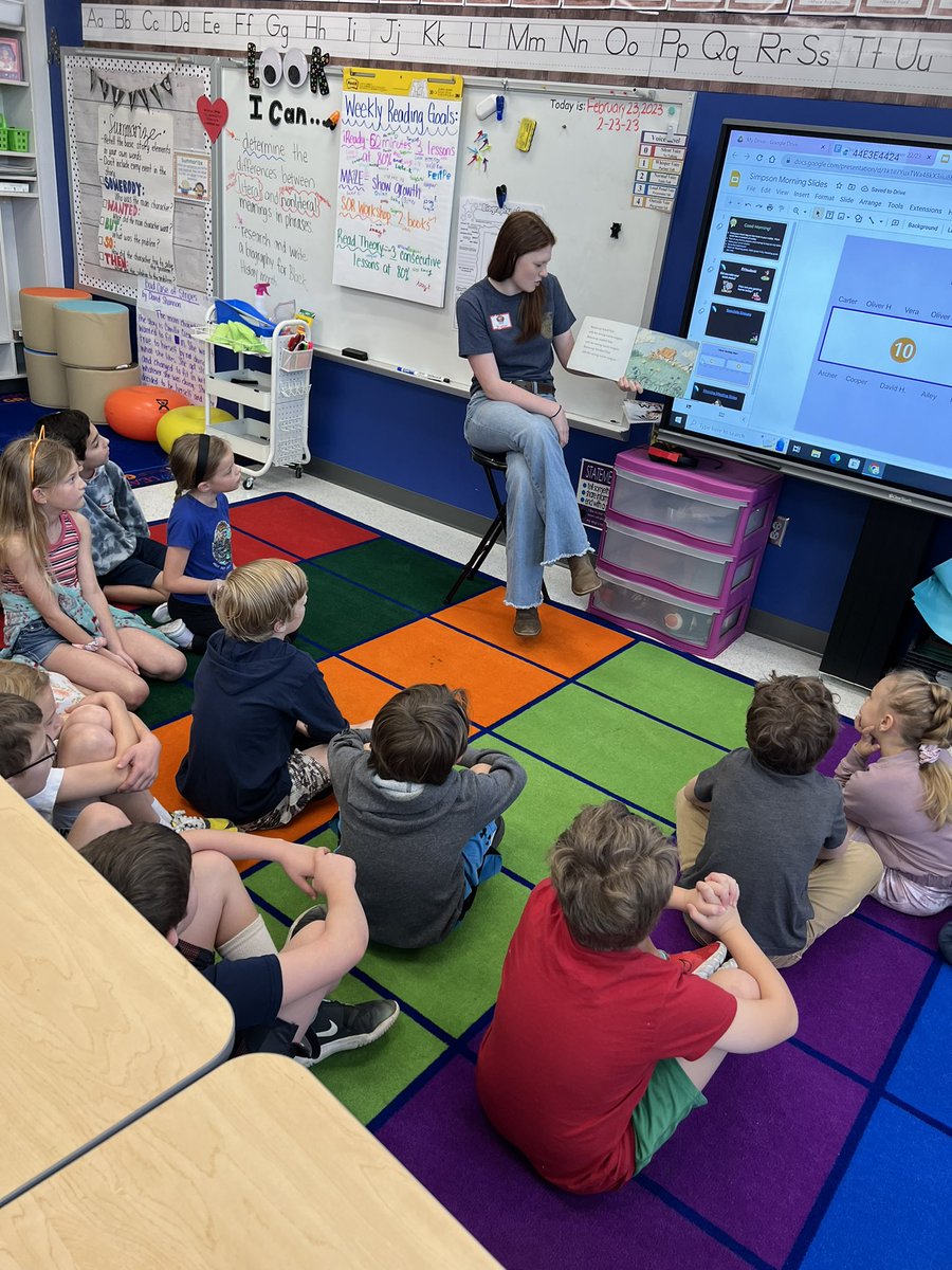 vsimp1216's tweet photo. Thank you Kylie from Union Pines HS FFA for coming to read to us and share your knowledge about farming! We learned so much from you and the kids are still talking about your 70,000 chickens! You may have created and inspired some future farmers! 🐓🐖🐄#FFAWeek  @Molly_Capps https://t.co/SwmbxFqKpN