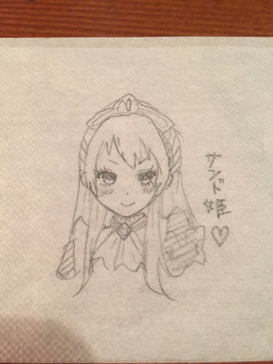 iPhone6からの掘り出し写真
2015年6月に描いたやつらしいよ…
多分飲食店で待ってる間に描いたやつ?w 