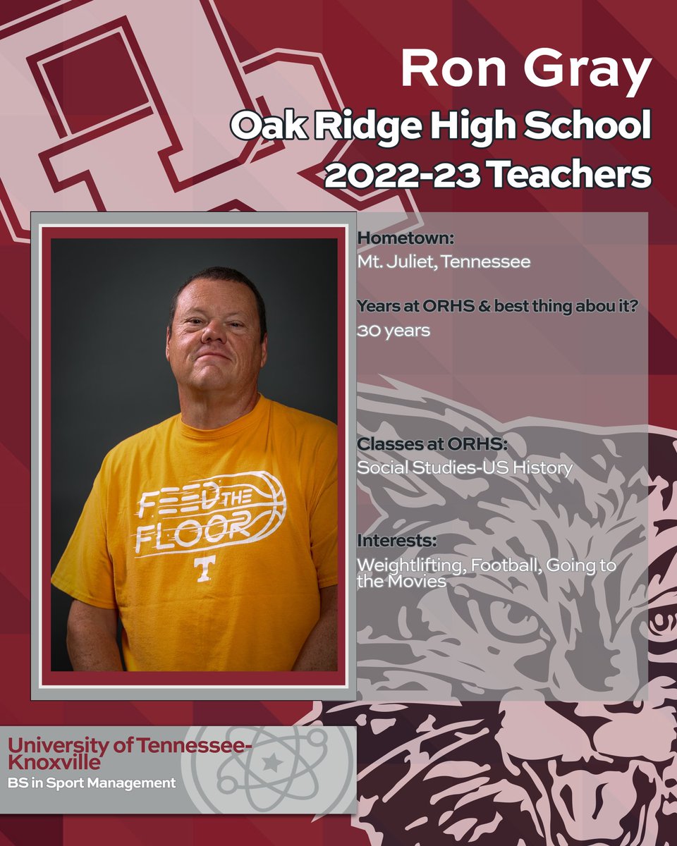 Coach Gray is the longest-serving member of the ORHS Social Studies Department. A U.S. History instructor, he holds the record for the most organized classroom in school history. 🐐