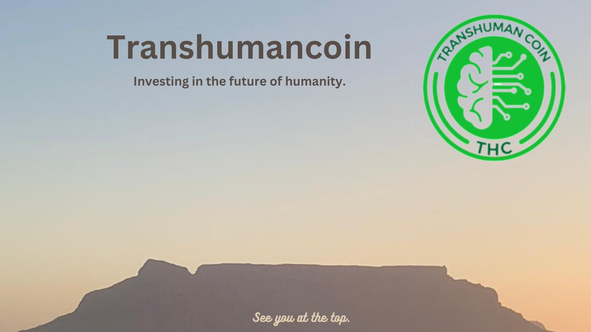 'Don't miss out on the opportunity to invest in cryptocurrency, the currency of the future.' @transhumancoin @transhumanismAU @CryptoBoomNews #transhumancoin #Transhumanism #CryptoInvestor