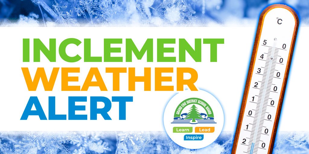 It's a snow day! All student transportation and schools are closed today due to safety concerns. Learning opportunities will be available online for students.