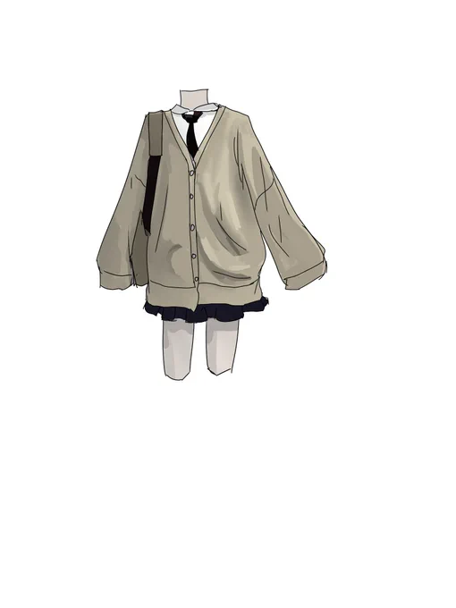 制服の練習とグリザイユ画法のお試しを兼ねて描いてみました〜画質の問題で上げ直しですグリザイユ画法の方ですけど、楽に色は塗れますがだいぶくすんだ色になっちゃいますね。原色のまま乗せてもあまり変わらなかった(2枚目)ので強めに乗せてみました。(1枚目)リプにタイムラプスあります 