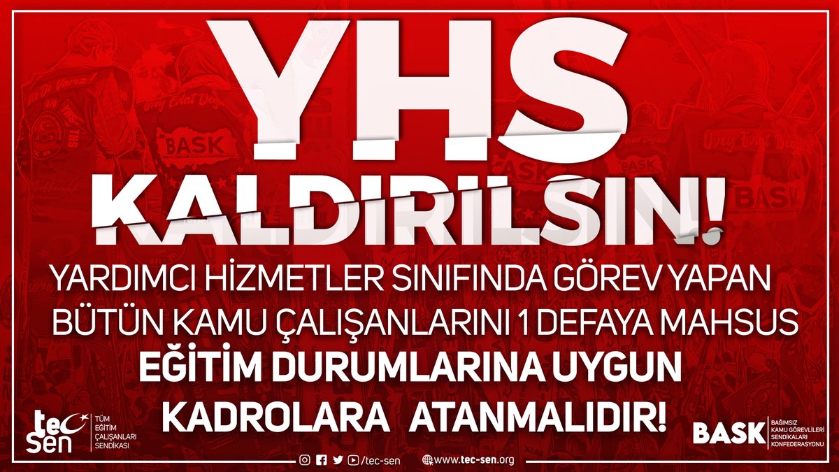 tecsen's tweet photo. YARDIMCI HİZMETLER SINIFININ KALDIRILMASI BİR TALEP DEĞİL,ZORUNLULUKTUR!
https://t.co/a2ltBxzrNm
#YHSkaldirilsin #YHStorbaYasaya #YHS #YardımcıHizmetlerSınıfı https://t.co/iusLKVoi8l