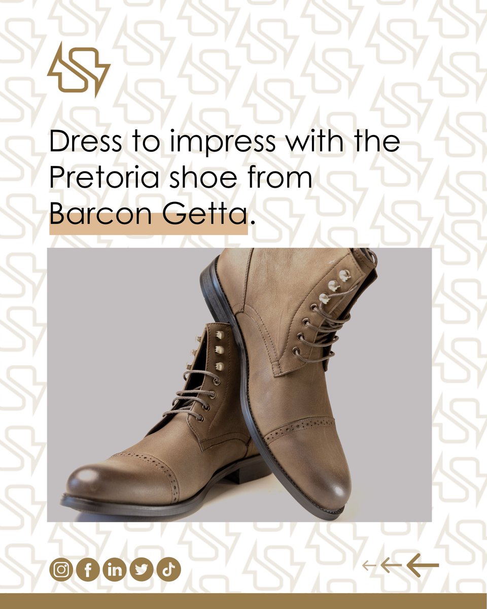 barcongetta's tweet photo. Pretoria, South Africa, is renowned for its lively culture and rich history. Our newest leather shoe, the Pretoria, was designed in part as a result of this distinctive city. https://t.co/KlziIff8j8
