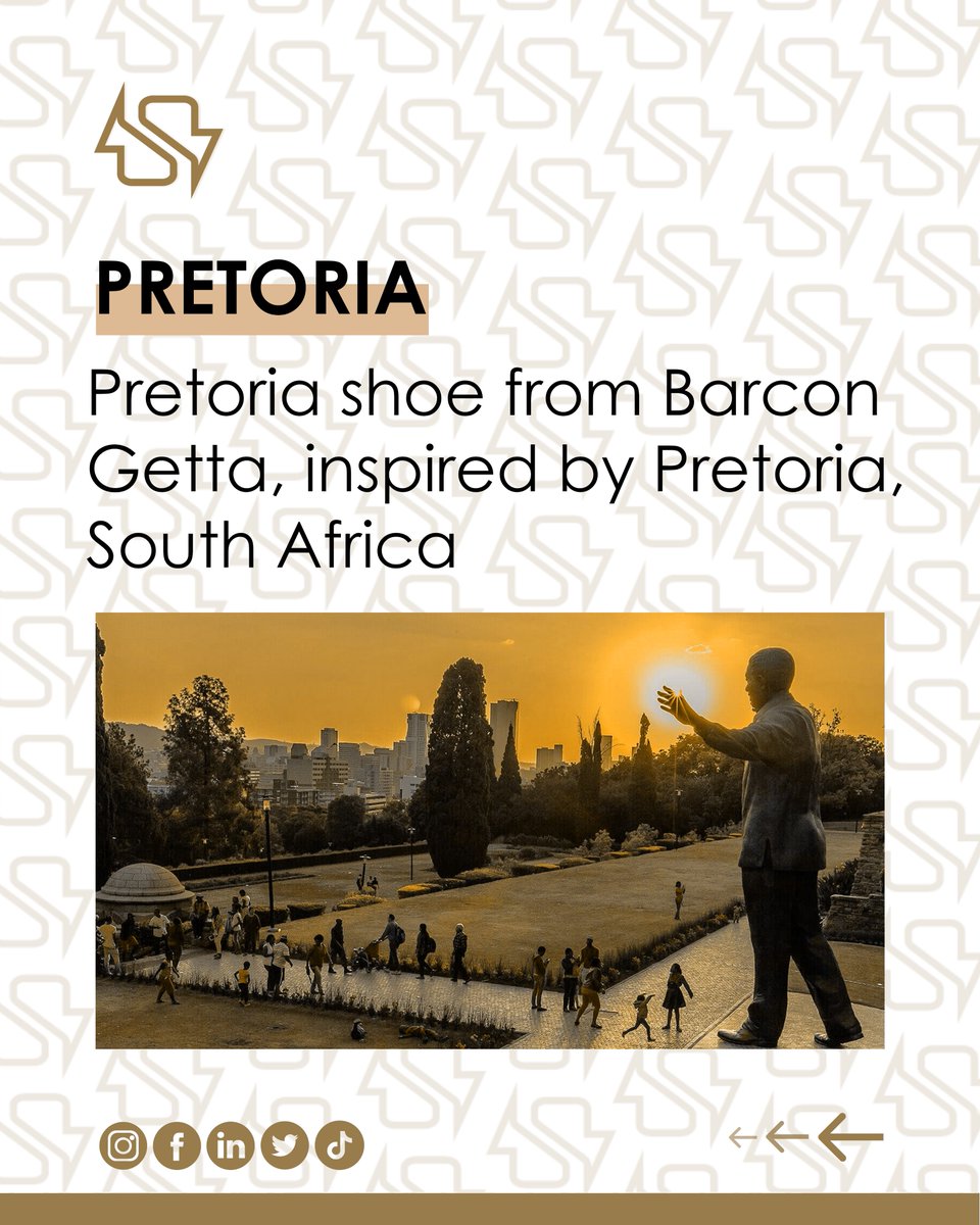 barcongetta's tweet photo. Pretoria, South Africa, is renowned for its lively culture and rich history. Our newest leather shoe, the Pretoria, was designed in part as a result of this distinctive city. https://t.co/KlziIff8j8
