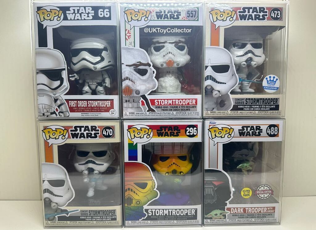 UKToyCollector's tweet photo. Some of my fantastic Funko Pop #Stormtrooper by @FunkoEurope @Funko_Europe
@OriginalFunko #FunkoEurope #FunkoPop #StarWarsFunkoPop 🥰
Protected by awesome #FunkoPopProtectors from the brilliant team @ATVStoreOfficial
#UKToyCollector
#UKFunkoPopColl… https://t.co/PSigKWlZ6I https://t.co/Ckaxz9oBoh