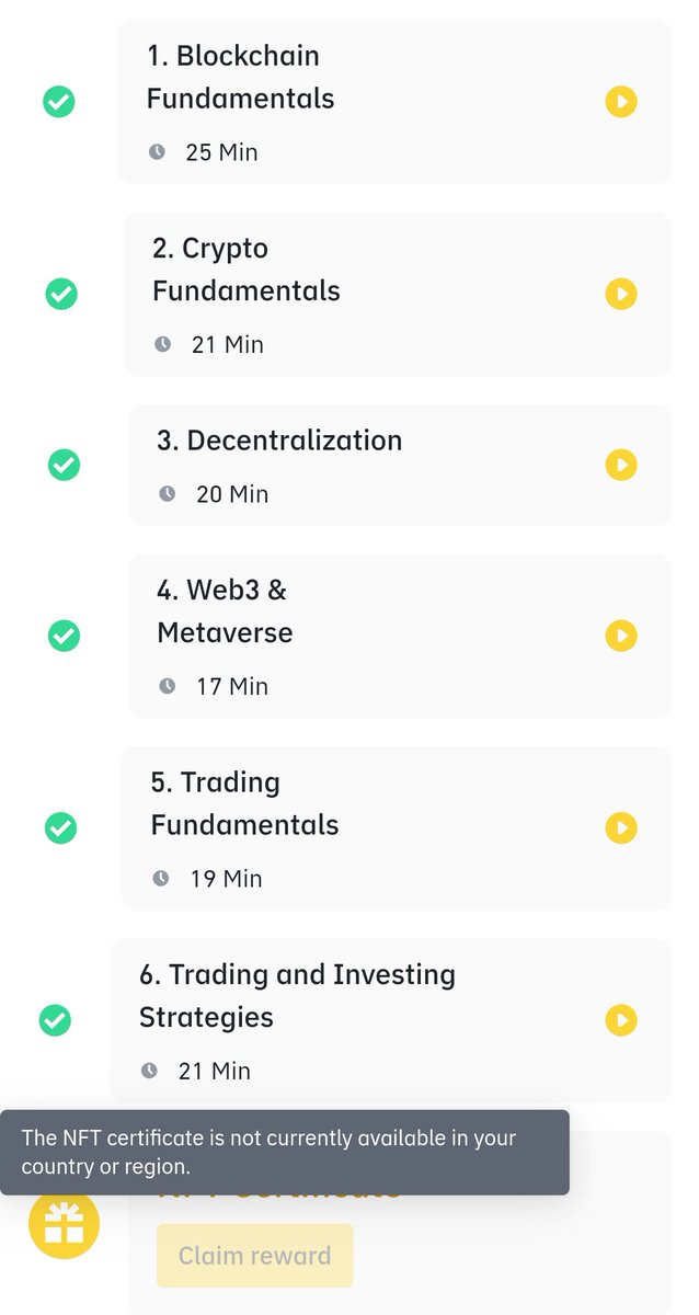 CaptainRDK's tweet photo. @binance I have completed all the courses, why won't my country allow me to get my certificate? https://t.co/tl8zOuTGhH