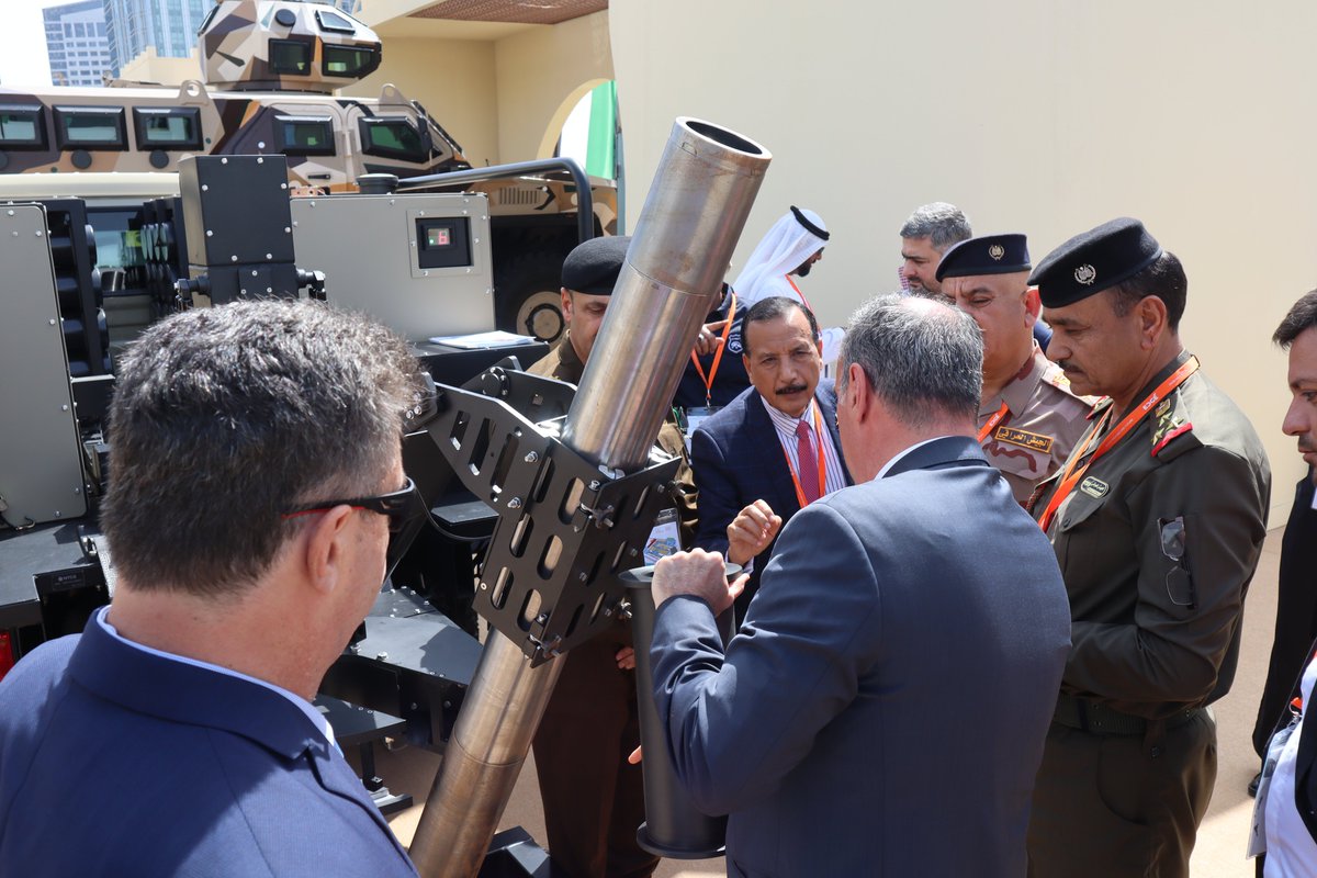 NTGSdefence's tweet photo. Day 4 at #IDEX2023 as the MilanionNTGS Alakran #mobilemortarsystem continues to attract interest from International Delegations.
#mortarsystem #mortar https://t.co/Ag8exLKJtd
