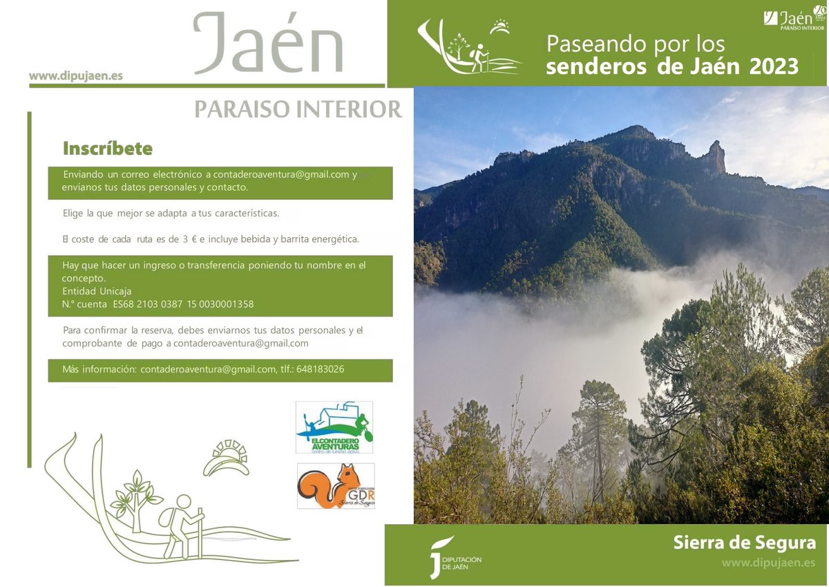 SierradeSegura_'s tweet photo. ✳️SIERRA DE SEGURA. ☘️Senderismo, 12 de marzo. Termino municipal de Hornos de Segura...ven a descubrir uno de los paisajes más espectaculares de la Provincia de Jaén @RadioSierraFM https://t.co/5MXBYxhBIL