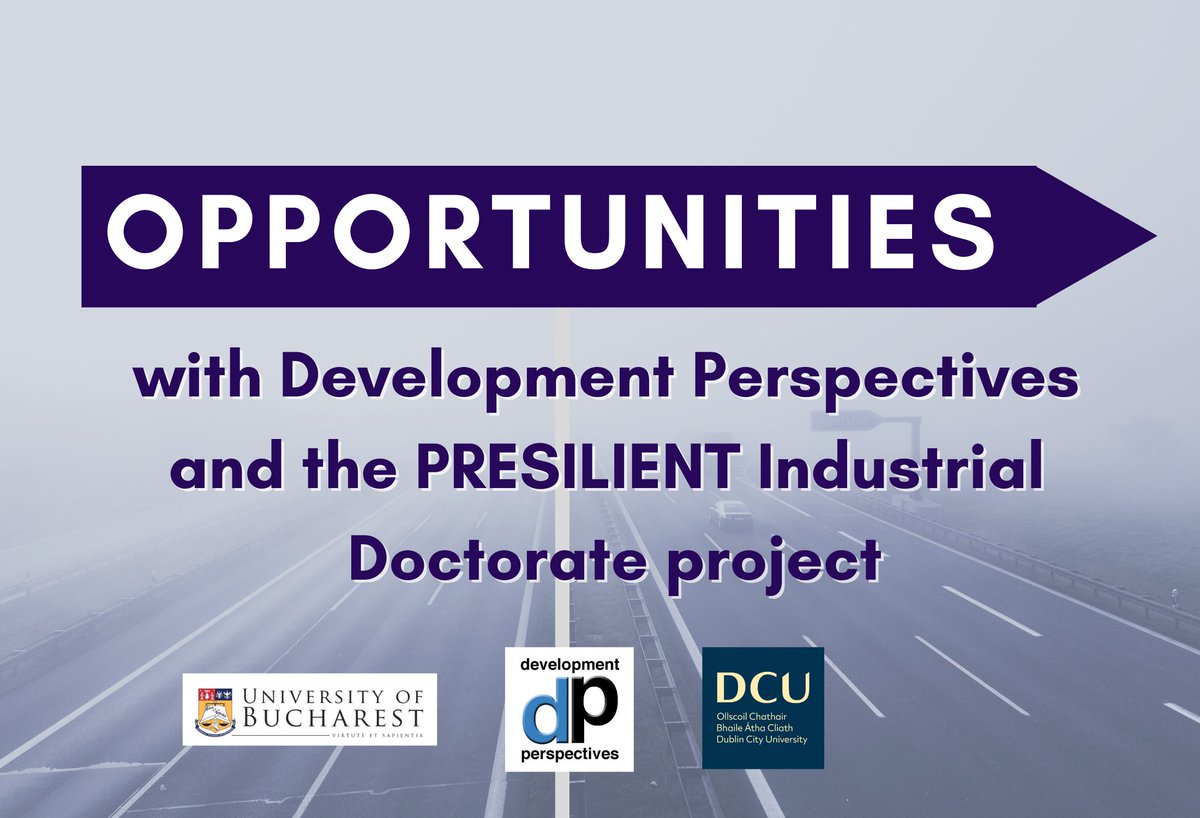 PhD #Opps with #PRESILIENT

- Junior Researcher: #Zambia
Partners:
<a href="/UNIBUC/">UNIBUC</a> &amp;DP
Deadline: 28 Feb 2023, 
Info unibuc.ro/apel-pentru-ti…

- PhD researcher; #Vietnam
Partners: <a href="/DCU/">Dublin City University</a> &amp;DP

- PhD researcher; #Colombia
Partners: DCU &amp;DP
Deadline: 7 Mar 2023
Info: dcu.ie/lawandgovernme…