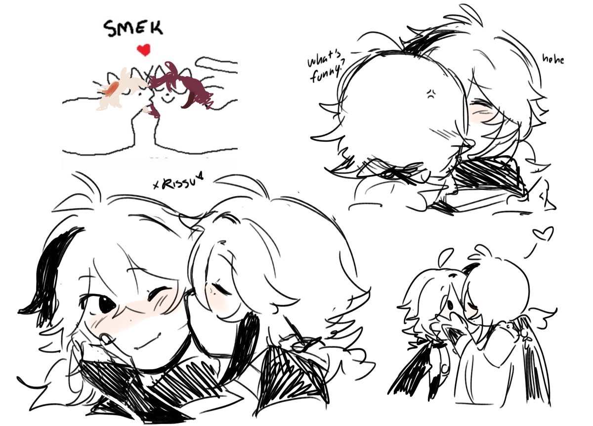 Holding hands and kissing eachother #heikazu #genshinImpact