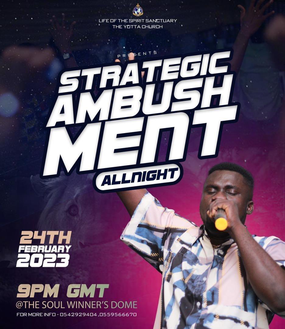 TheYottaChurch's tweet photo. Tomorrow is going to be fireworks 💥!!!
Our first All night service of the year !! Come and experience the wave and move of GOD. Come let’s worship together!!!
Time : 9 Pm GMT
Location: Soul Winners Dome
Chantan ( Lapaz - Alhaji )
Contact : 0542929404/0502819307
#TYC #LOTTS https://t.co/P6Idkg0YXZ