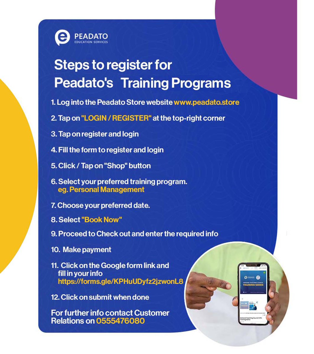 peadato_ltd's tweet photo. Kindly register here: https://t.co/oKdeloBMFS
For further info contact Customer Relations on 055 547 6080
#cpdtraining #NMCG #nmcgroup #nmcg https://t.co/FriWE2vmrI