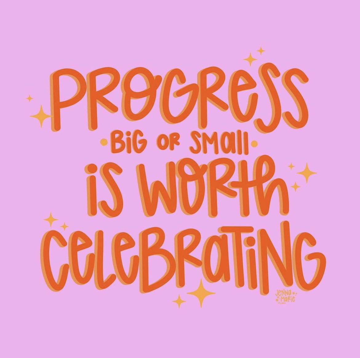 Sometimes, when we attempt a task or experience change, we expect instant/significant results. Incremental progress can create more stable, sustainable change. For those of us who are educators, we can help students to appreciate and CELEBRATE progress…big or small!