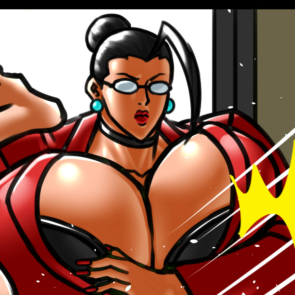 凛子先生に襲い掛かるも軽く一蹴される委員長。
そして遂に相撲部部長と凛子先生が対峙する。 