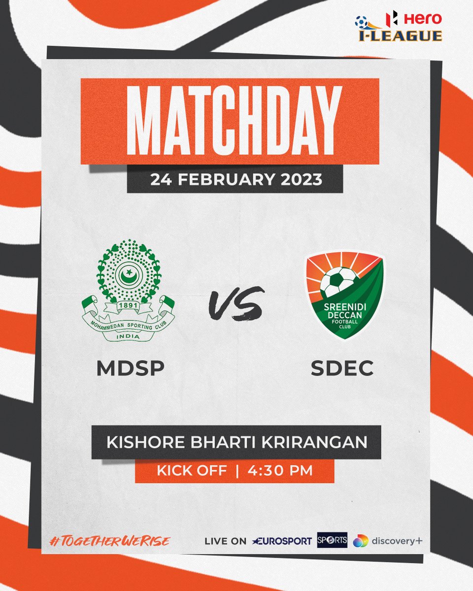 𝐁𝐈𝐆 𝐌𝐀𝐓𝐂𝐇𝐃𝐀𝐘. Leaders @sreenidideccan are on the road today to face @MohammedanSC in Kolkata!🏟️ #MDSPSDEC ⚔️ #HeroILeague 🏆 #TogetherWeRise 🤝 #IndianFootball ⚽