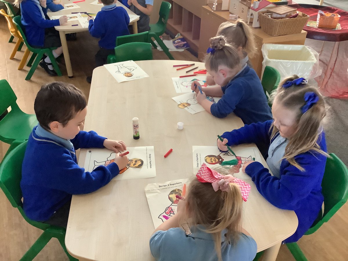 StGregorysRec's tweet photo. Creating our own superheroes after reading the story ‘Juniper Jupiter’💥🦸🏼‍♂️🦸🏽@LiteracyCounts1 https://t.co/sCizmA1avu
