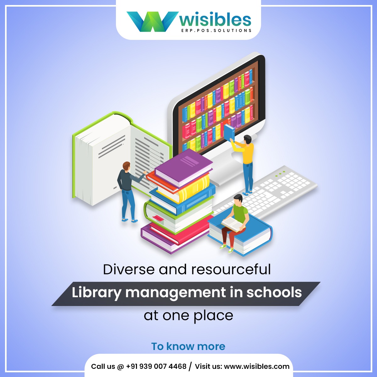 wisiblesindia's tweet image. Our #Wisibles ERP #librarymanagementsystem is software that is designed to manage all the functions of a #library. It helps the #librarian to maintain the #database
For more #information contact us @+91 939 007 4468
Visit: wisibles.com
#software #appdevelopment