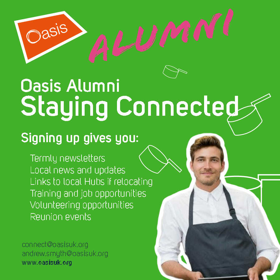 Are you an #Oasisalumni? We'd love to hear from you about what you're up to, how you're getting on and whether you'd be interested in supporting/inspiring any of our young people with your story! Get in touch with us or Andrew (email on graphic) today for a chat!
#alumni