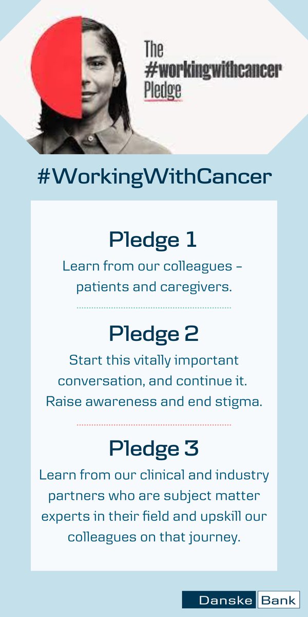 DanskeBank_UK's tweet photo. We’re proud to have signed the #workingwithcancer pledge. 

Whether our colleagues are impacted by cancer from a personal diagnosis or through someone they care about, we’re committed to supporting them when they need us the most. 

https://t.co/5QHopN5zcl https://t.co/bX0PL5Dg9W
