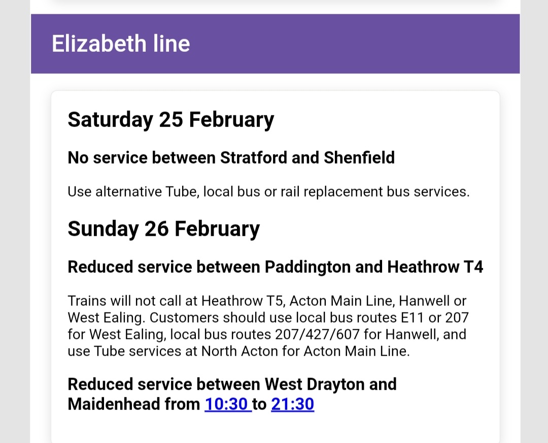 neil_saunders71's tweet photo. Another weekend with no trains to London from Essex. Its getting beyond a joke @SadiqKhan Sort this out and people may find alternative methods of travel. @TfL @alexburghart #ULEZ #replacementbuses https://t.co/5ajcS6NC1z