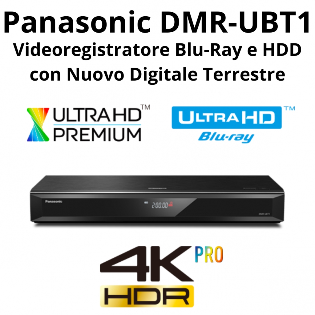 pasottistore's tweet photo. Panasonic DMR-UBT1EC-K Registratore e lettore Blu-ray / DVD / HDD con doppio sintonizzatore
Con il registratore/lettore UBT1 puoi guardare contenuti 4K e programmi DVB-T2/TNT HD e registrare due programmi simultaneamente sul suo hard disk da 1 TB… https://t.co/PLoLq9DPsL https://t.co/MFEhD9NbV7