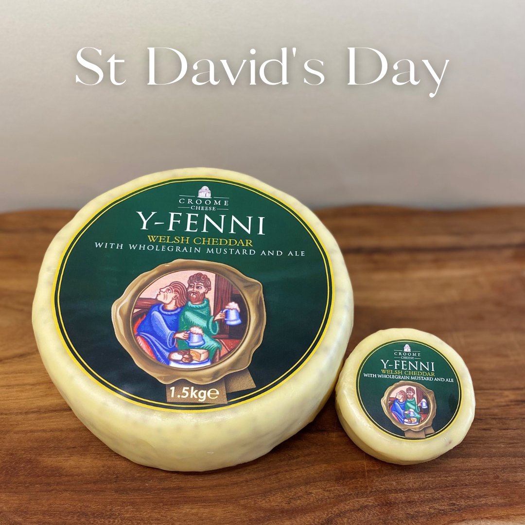 RowcliffeLtd's tweet photo. Prepare your counter for St David's Day with Welsh cheeses from Croome Cheese. Y-Fenni is a Welsh Cheddar with wholegrain mustard and ale.

https://t.co/nJKRQGazbc

#stdavidsday #wales #welsh #cheese #cheeselover #cheeseboard #foodie #foodlover #cheddarcheese https://t.co/CwwXZibdDI