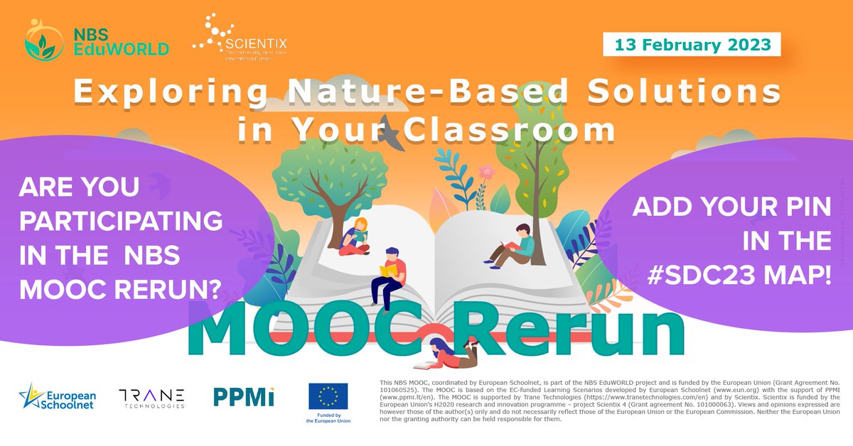 scientix_eu's tweet photo. 💪Do you know that by introducing students to NBS they can develop STEM knowledge, skills and competencies? 
📍Share your experience in the #NBSEduWORLDMOOC by adding a pin to the #SDC23 map! 
⬇️We want to hear what you and your students have been up to! 
https://t.co/kRqanPXKAk https://t.co/gMk1XIERzl