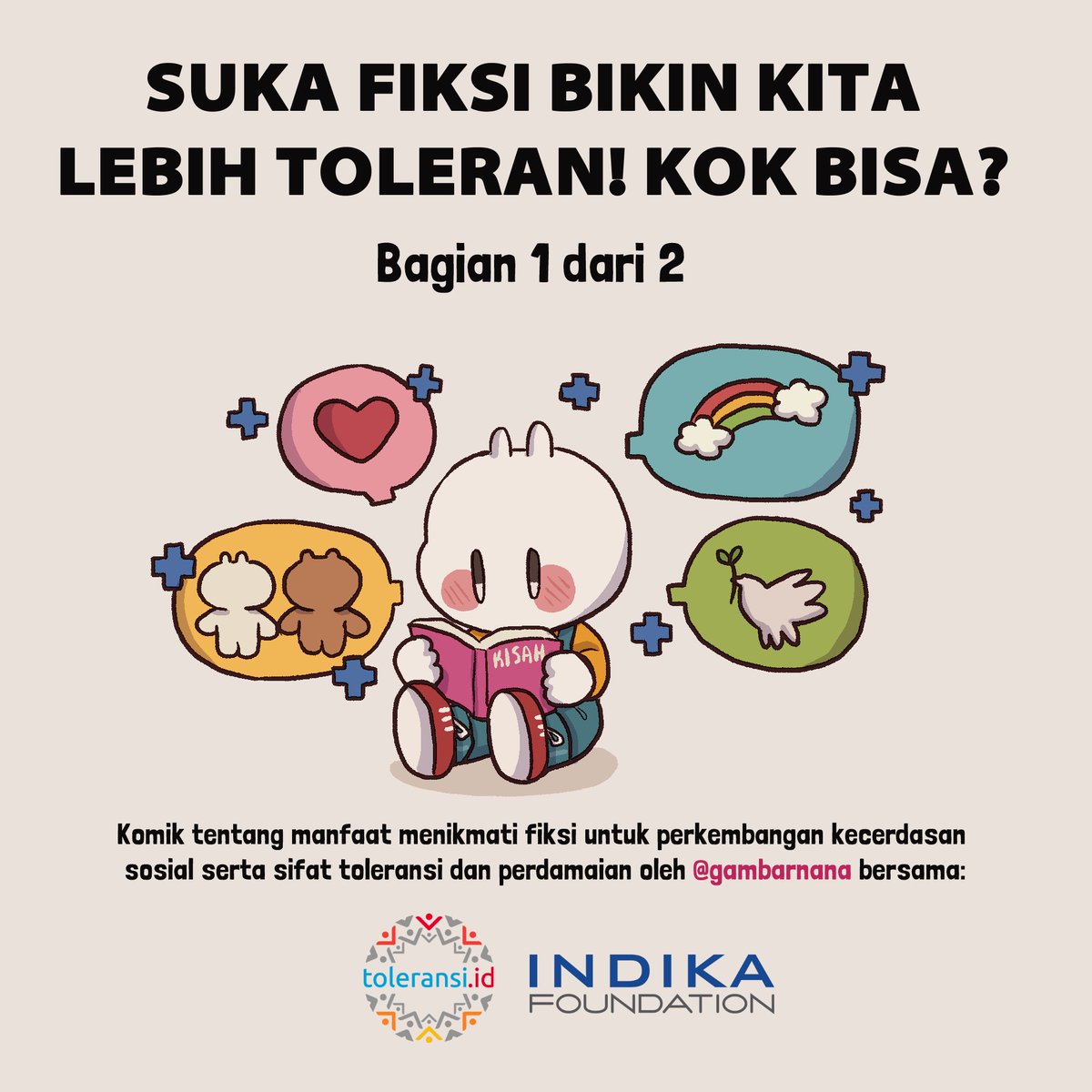 Sebagai seseorang yang masa kecilnya diperkaya dengan berbagai bacaan fiksi dan akhirnya melakoni profesi jadi pengarang cerita fiksi saat dewasa, saya percaya banget membaca fiksi itu gak kalah bergunanya dengan membaca buku pengetahuan. Ternyata, gak salah! (1/3)