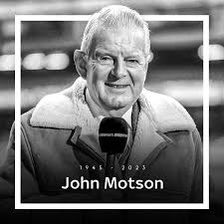 The word icon is used too freely, but John truly was. One of the most recognised voices ever in the game. A pleasure and honour to have spent time with him . Rest well Motty #RIPJohnMotson