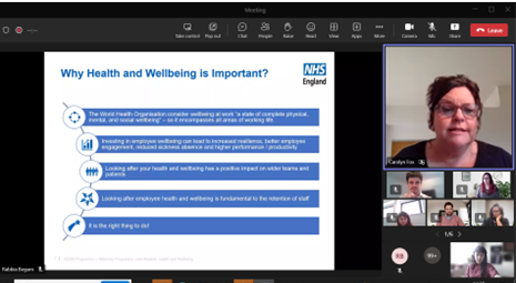 'you cannot pour from an empty cup' - a huge thank you to @NHSfox1 for opening our webinar and highlighting the importance of health and wellbeing to all of our NHS colleagues #WeAreHCSWs #NursingWorkforce