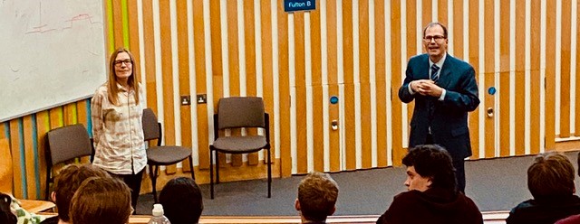 SussexMaths's tweet image. Snapshots from Prof Peter Giesl's inaugural professorial lecture, part of the Sussex Universe lecture series organised by our outreach team. 

Missed it? Stay tuned! We’ll be uploading it to YouTube  👀 
youtube.com/SussexUniverse
#SussexUniverse  #newprofessor  #dynamicalsystems