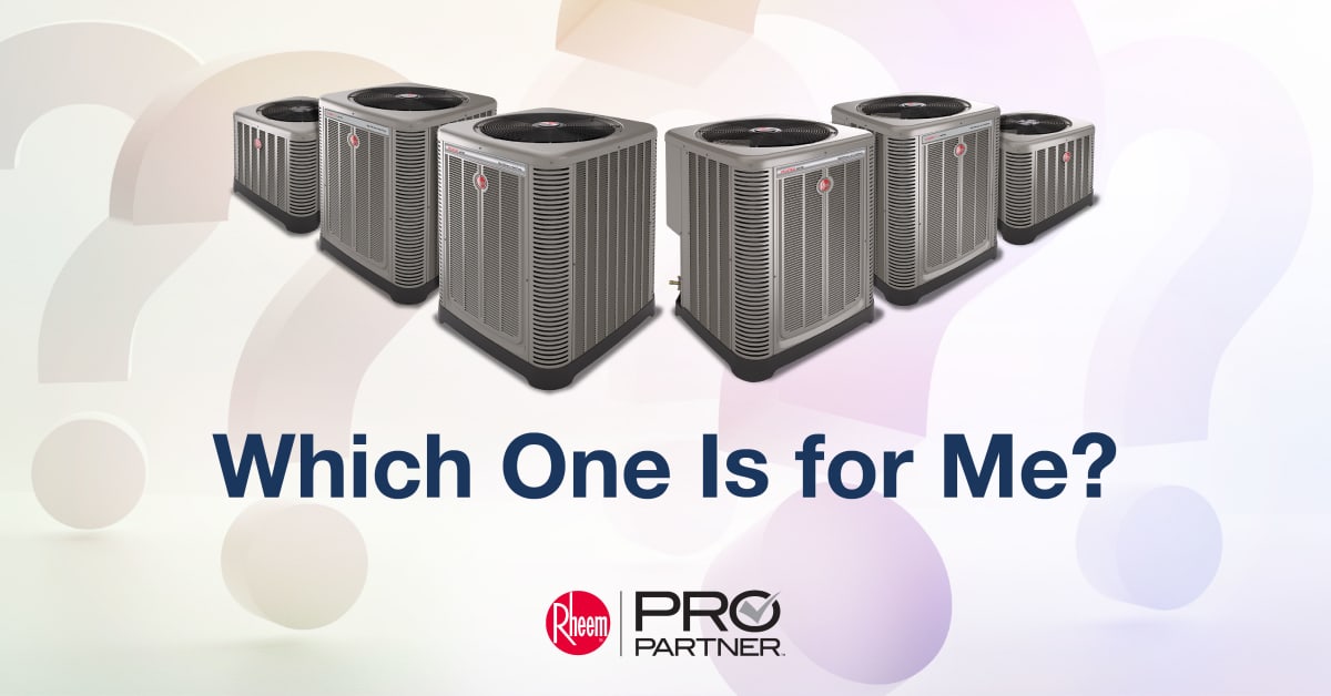 Unsure about which type of HVAC system will best suit your needs? Talk to us about our selection of durable, trusted Rheem products!