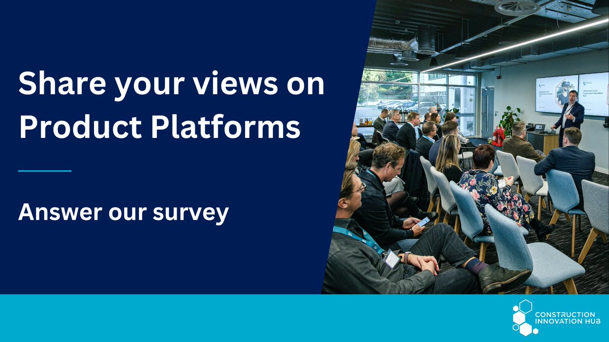 📢 Call for feedback! This is your chance to anonymously offer your views on #ProductPlatforms to inform and impact strategy 📑 We encourage everyone interested in the future progress of the construction sector to take the time to respond to the survey - surveymonkey.co.uk/r/JMLXNSD