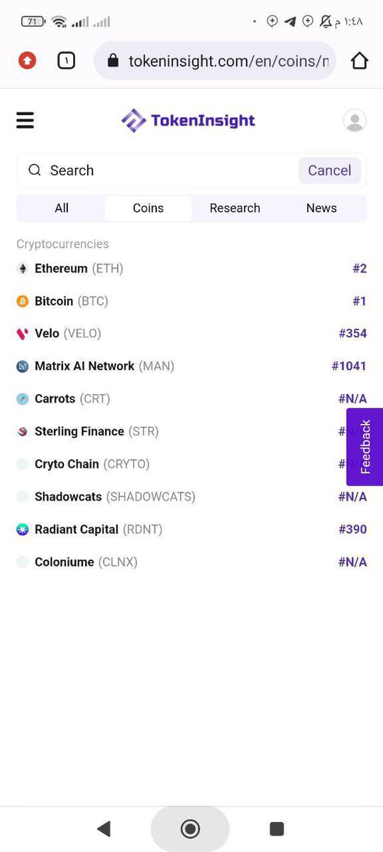 MATRIXCMTO's tweet photo. Glad to see @MatrixAINetwork $man trending at Tokeninsight. Just a beginning of many. https://t.co/94NU6b6hHE