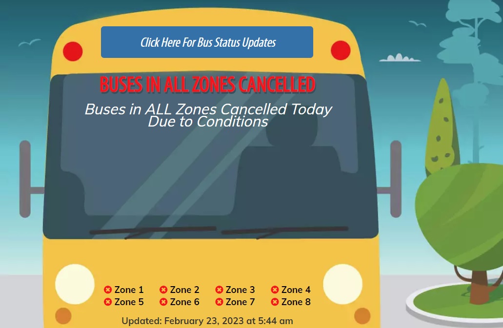 Buses are cancelled again today. If going out, be safe!