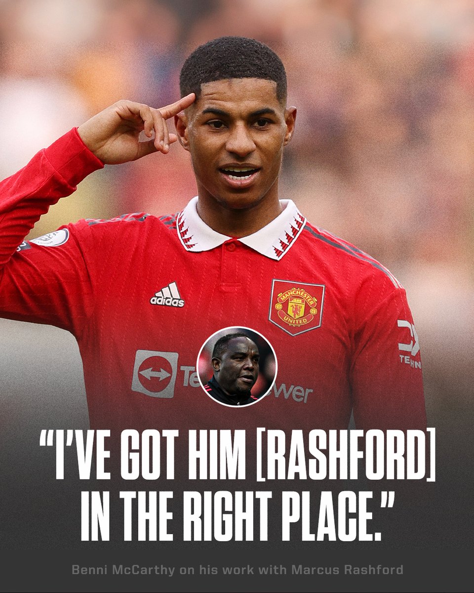 ESPNUK's tweet photo. Man United first-team coach Benni McCarthy has been working on Marcus Rashford's mentality 🧠 https://t.co/hEdSzEHYe6
