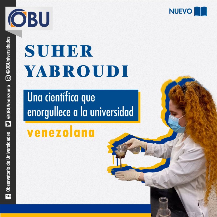 OBUVenezuela's tweet photo. UNA VENEZOLANA QUE ENORGULLECE
📌La doctora Yabroudi tiene más de 20 años en el Centro de investigación del Agua en la Universidad del Zulia. 

📌En 2018 obtuvo el Premio Nacional de Ciencia y Tecnología por su proyecto en la desalinización del agua en la Alta Goajira del Zulia. https://t.co/QdMEifTCDY