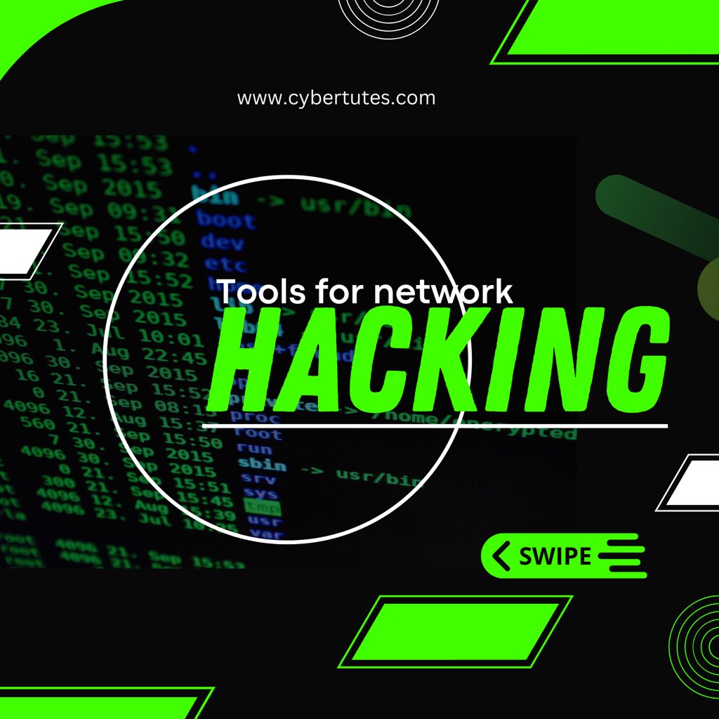 CyberTutes's tweet image. Have you ever wondered how to hack a network? Here are 5 tools you can use to find out even more information about your surroundings. #networkhacking #tools #linux #kali