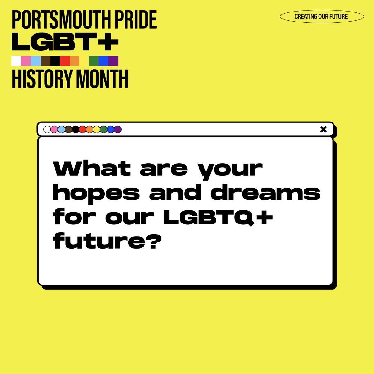 🌈We want to hear from you!

What are YOUR hopes and dreams for our LGBTQ+ future? What do you long to see? What dream would you love to make a reality? In Portsmouth, Hampshire, the UK, and beyond... DREAM BIG!
⬇️Let us know in the comments!

#LGBTplusHM #CreatingOurFuture