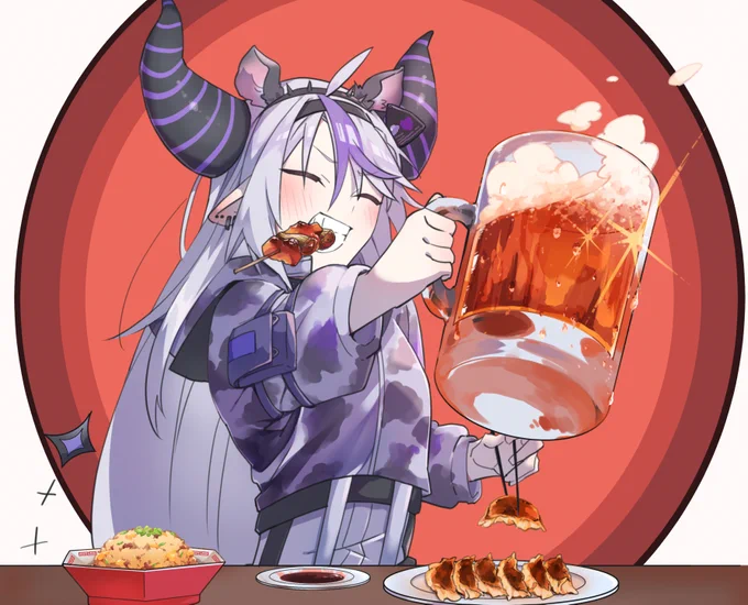 「乾杯!」#laplus_artdesu 