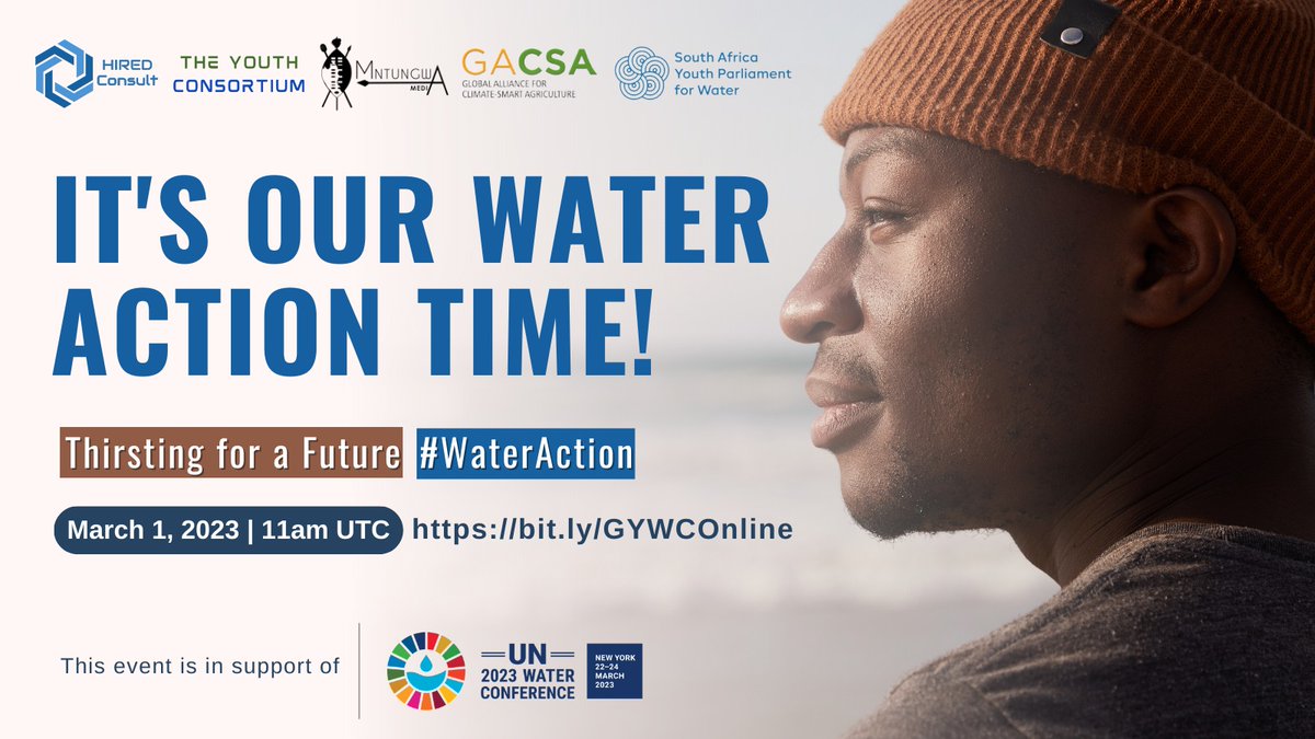 #GYWC2023 GOES VIRTUAL | 1st March | 11am UTC

Together, we can set the right path for #youth &amp; Stakeholders to have the foundations to rebuild and return to progress, opening up a future in which everyone can reach their full #WaterAction potential

🔗bit.ly/GYWCOnline