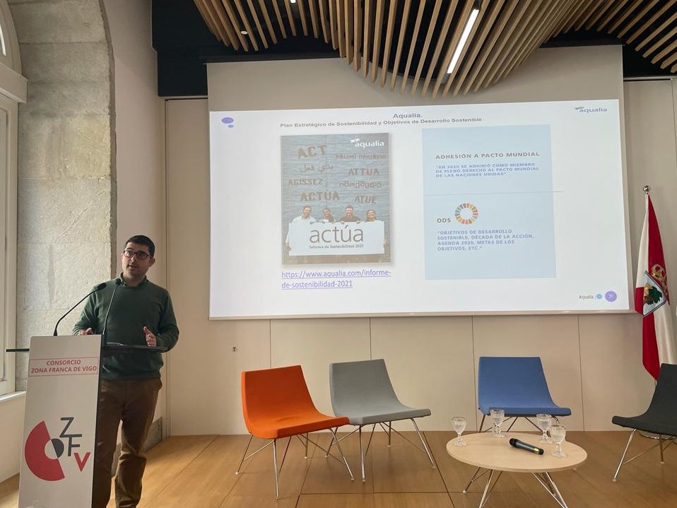 Antes de comenzar la mesa redonda "Buenas prácticas en circularidad", <a href="/N_Morales_P/">Nicolás Morales</a> presenta 3 proyectos que se están ejecutando o se ejecutarán en instalaciones de Zona Franca de #Vigo, en los que se recuperan recursos de aguas residuales: <a href="/RUN4LIFE_H2020/">RUN4LIFE</a> <a href="/REWAISE_EU/">REWAISE</a> <a href="/NICE_NbS/">NICE NbS</a>