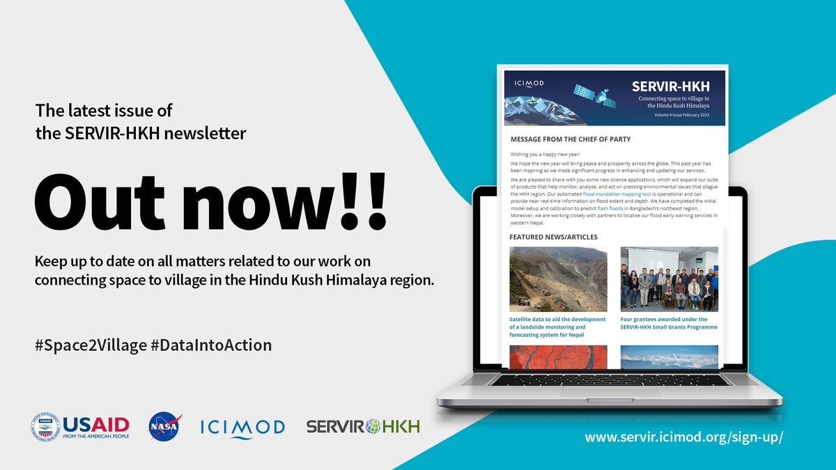 icimod's tweet photo. 2022 was an inspiring year for our SERVIR-HKH team!
Read more on the latest issue of our #SERVIRHKH newsletter👉 https://t.co/OLgb6b2s4j
#MovingMountains #ProtectThePulse
#Space2Village #DataIntoAction @servirglobal https://t.co/Uz2h6bH0jn