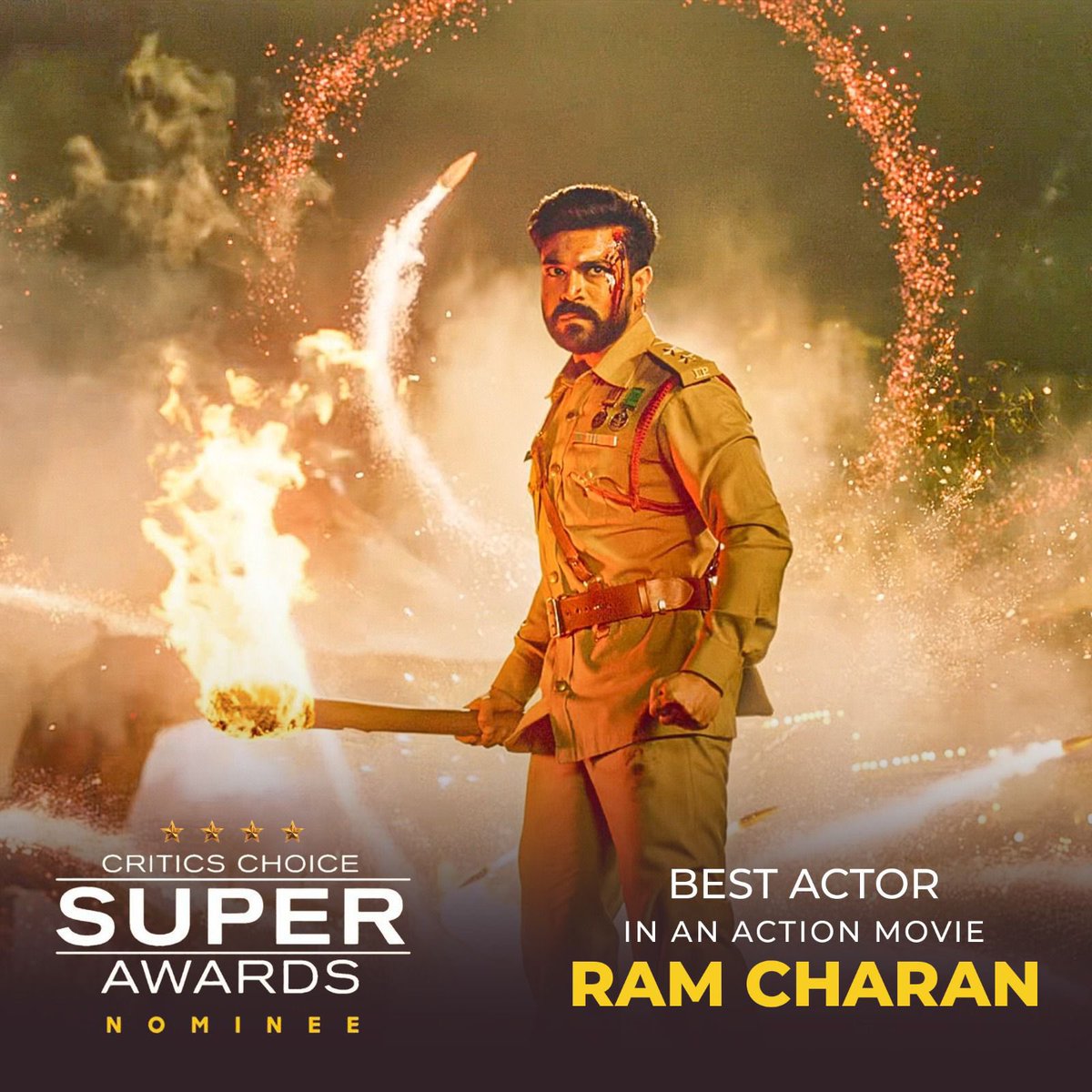 Alokkhosla143's tweet photo. @AlwaysRamCharan Anna gets nominated in the Best Actor in an Action Movie category at the #CriticsChoiceAwards, joining some of Hollywood’s finest actors like #TomCruise, #NicholasCage and #BradPitt
@CriticsChoice #RamCharanFans #RamCharanFC #RRR #CriticsChoice #rchca #RRRMovie https://t.co/X5dkqGG757