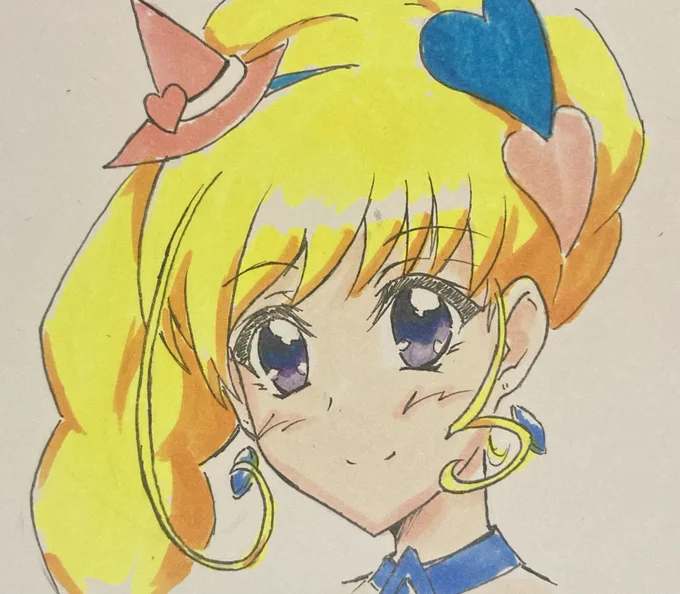 フォロワーさんの推しが描きたい、ライムスカッシュさんからのリクエスト魔法つかいプリキュアからキュアミラクル・サファイアスタイルです(*'∀`*)公式さんの色的にいつもよりパッキとした塗りになってます。自分の絵柄マシマシですみませんwリクエスト頂きありがとうございましたm(_ _)m 