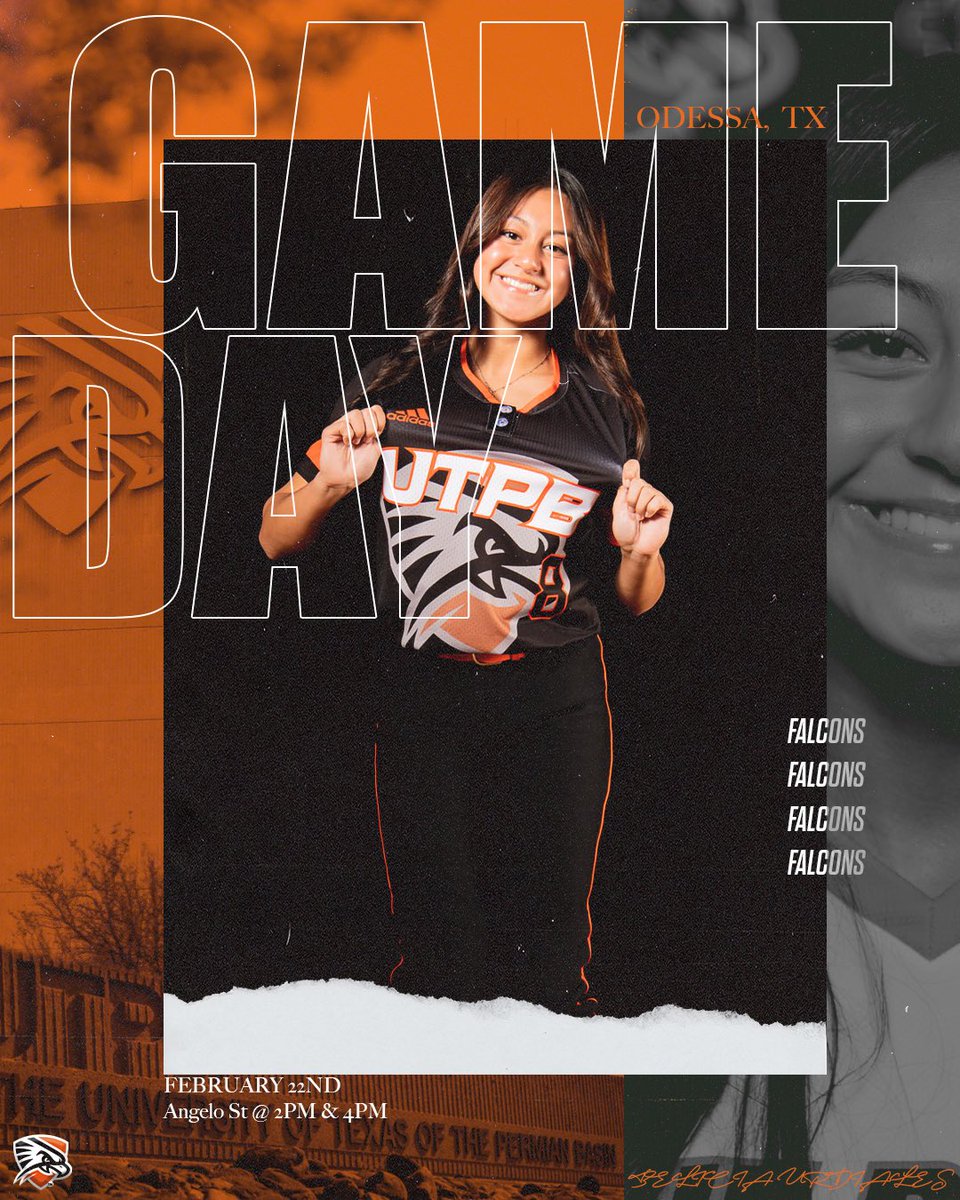 Gameday #8 🦅
<a href="/utpb_softball/">utpbsoftball</a> 
🆚 Angelo State
⏰ 2PM/4PM (DH)
📍 Odessa, TX

Download the UTPB Athletics App to follow the team all season long.