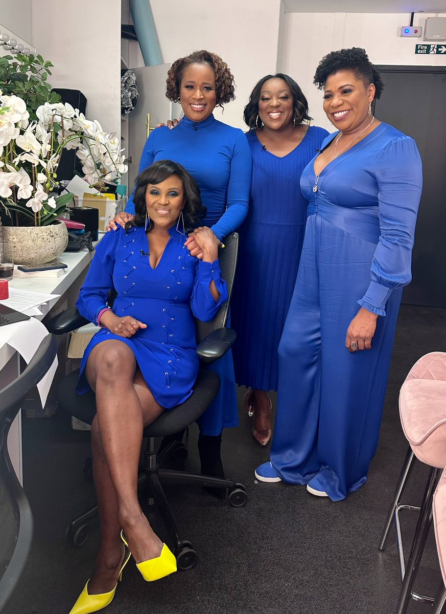 Backstage at <a href="/loosewomen/">Loose Women</a> … This afternoon we’re dressed in blue, supporting Brenda, as she pays tribute to Jamal on the show - a year on from his death. Join us at 12.30 #Sisterhood